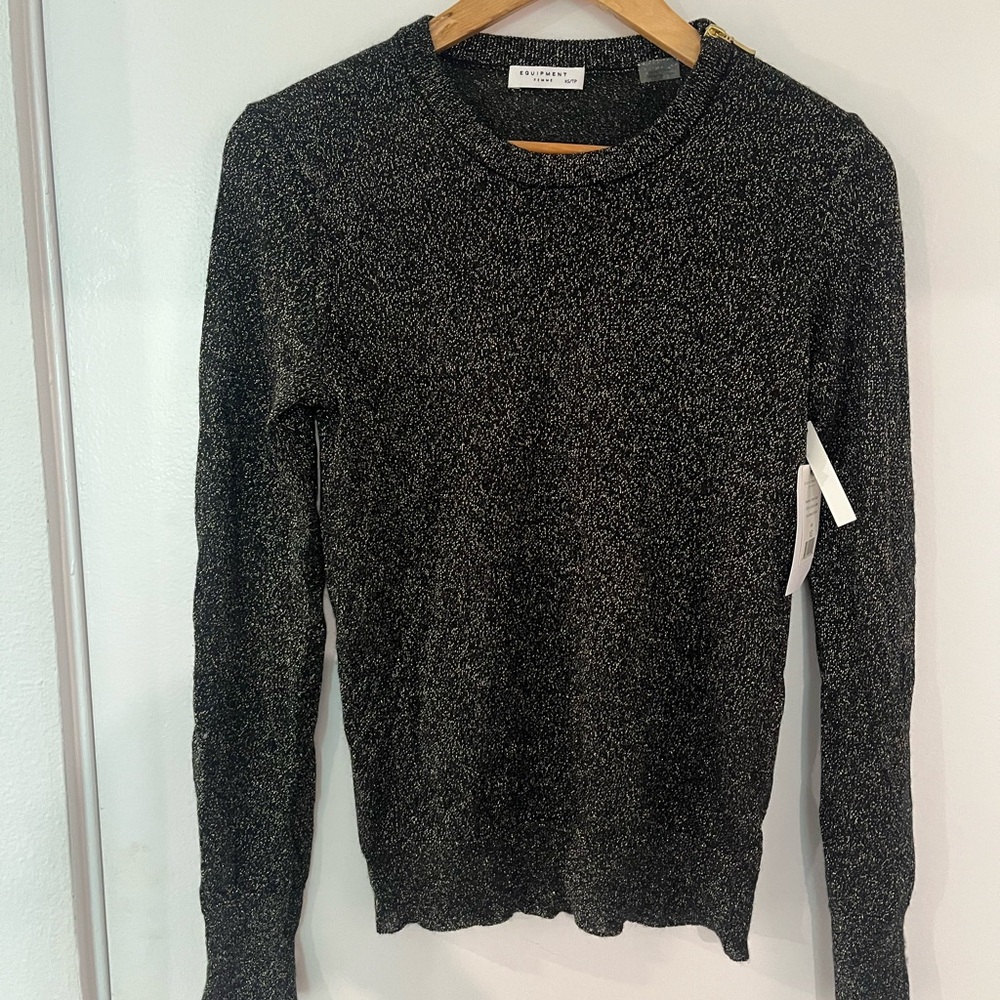 NWT Equipment Shimmer Top